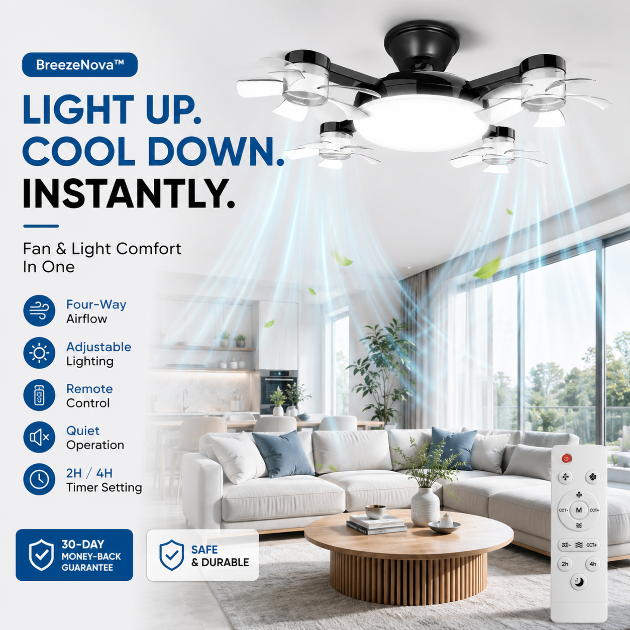 BreezeNova™ — Light Up. Cool Down. Instantly.